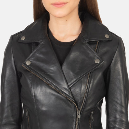 Black Leather Biker Jacket