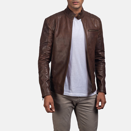 Dean Brown Leather Jacket - JAU Leathers