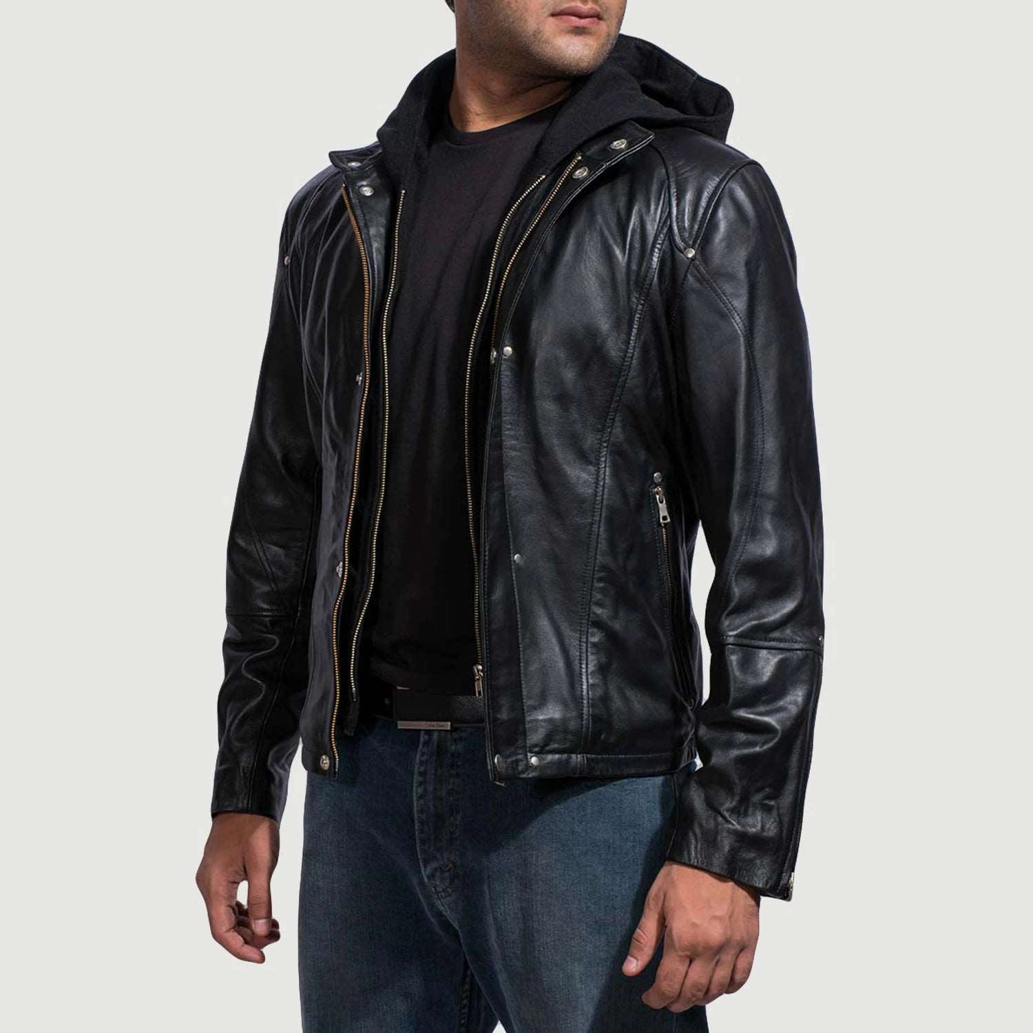 Black Leather Jacket - JAU Leathers