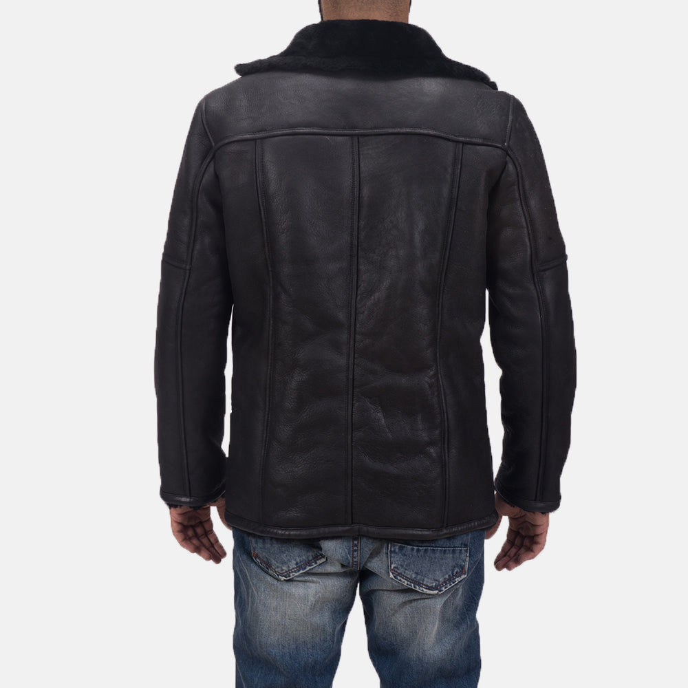 Furcliff Double Face Shearling Leather Coat - JAU Leathers